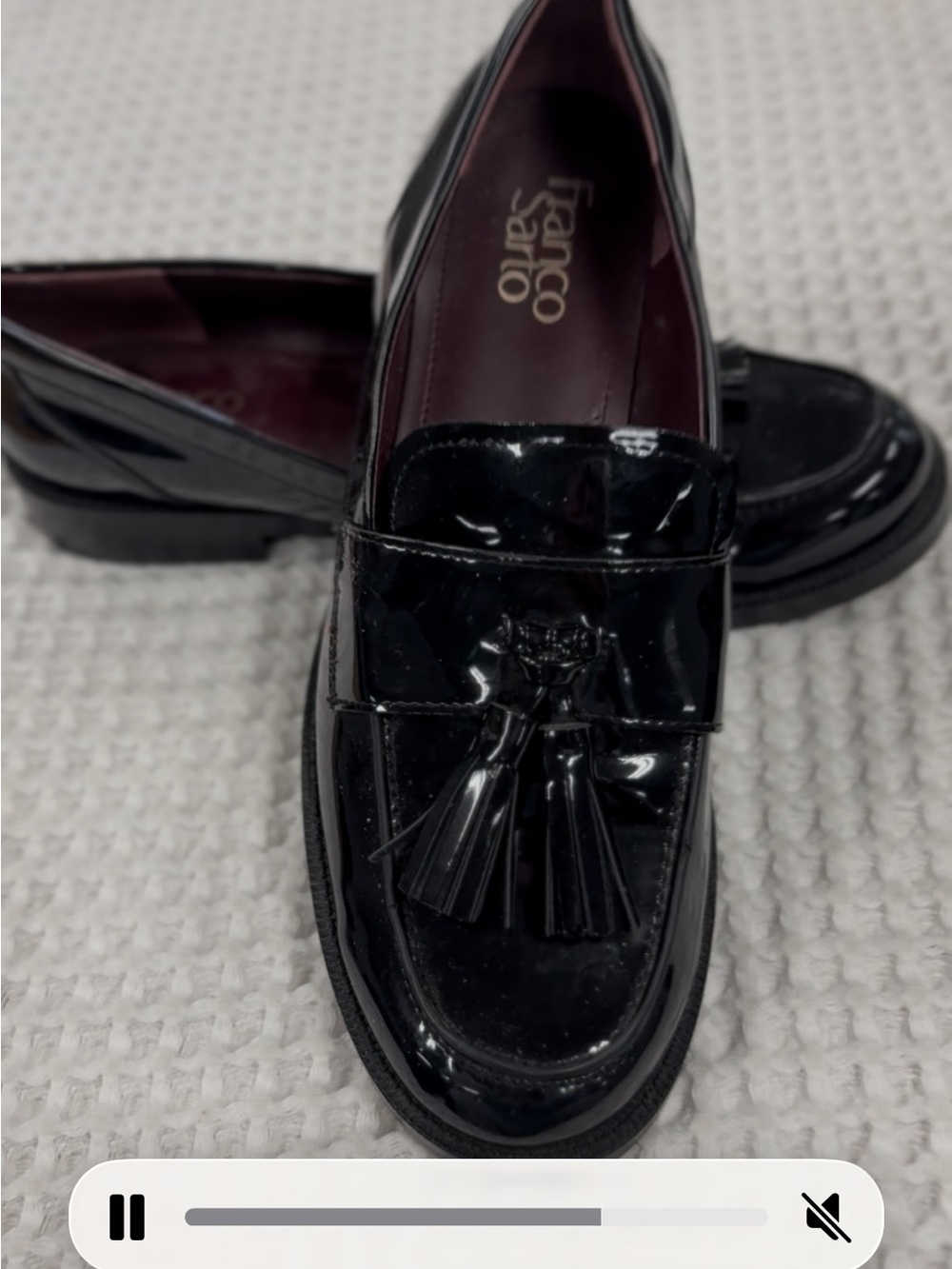 Franco Sarto Black Patent Tassel Loafers for Women Size 9 MSRP $109.00 - Picture 4 of 9